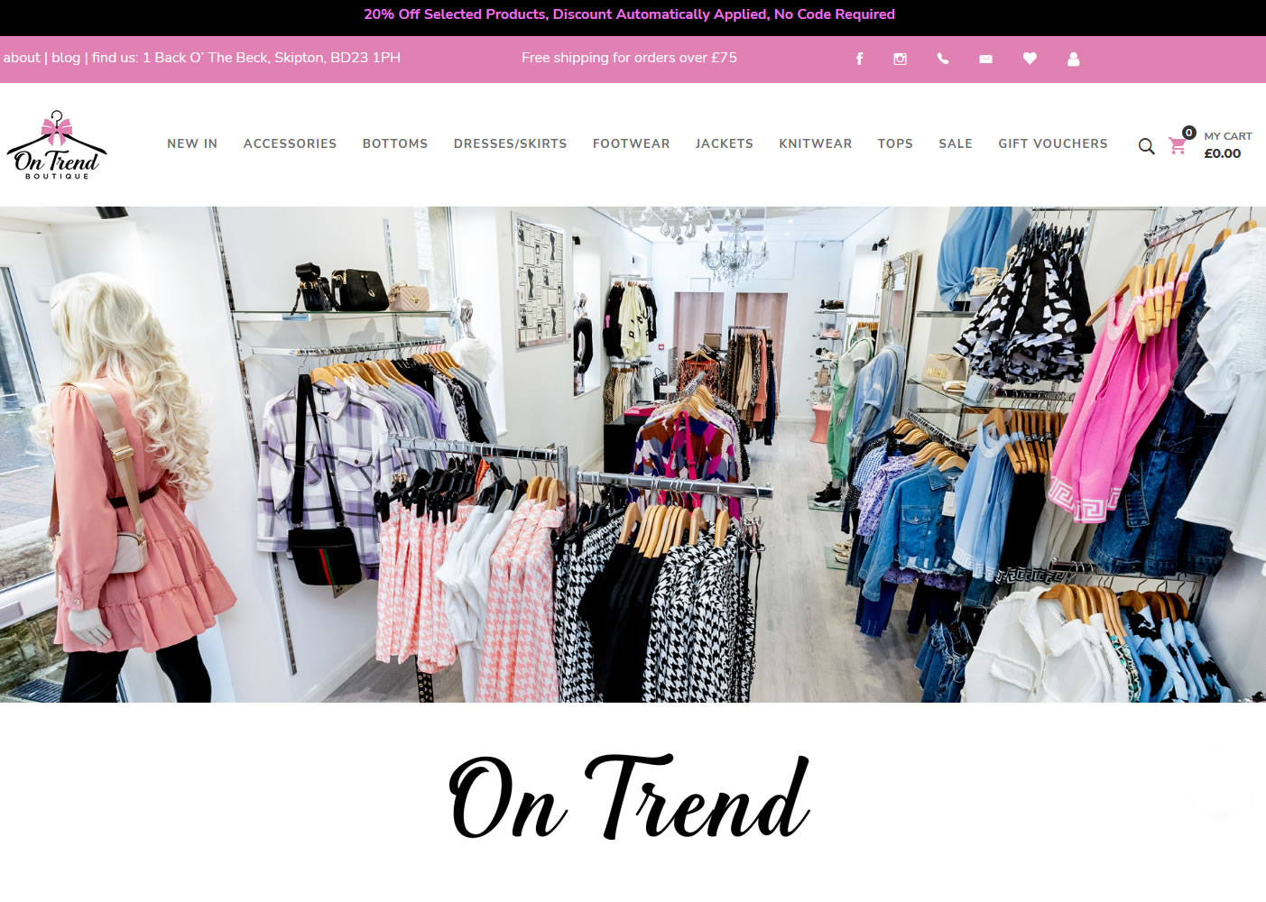on trend boutique website