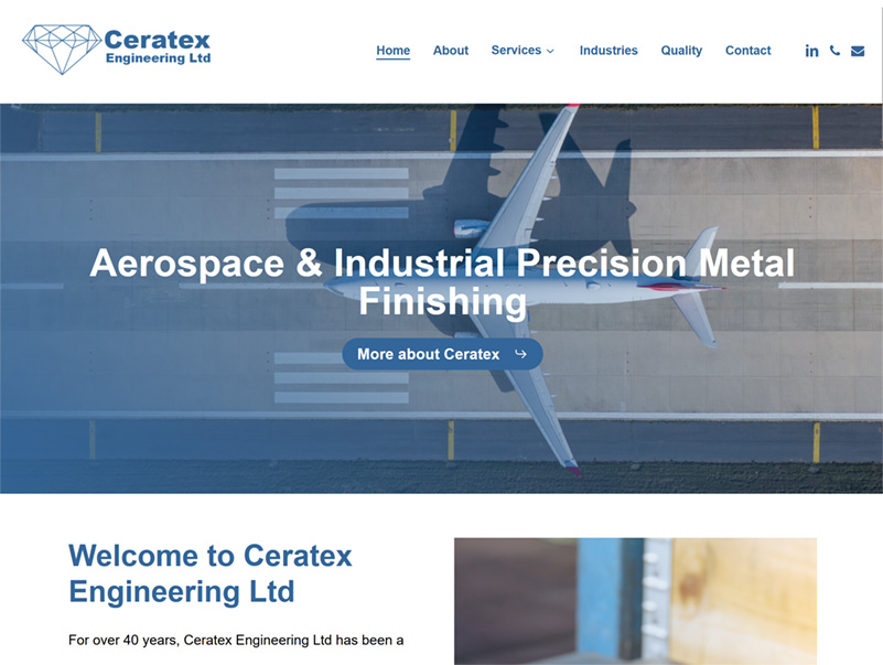 ceratex engineering website design