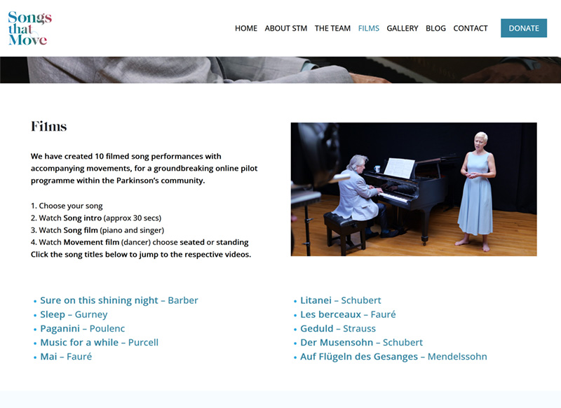 songs that move wordpress website